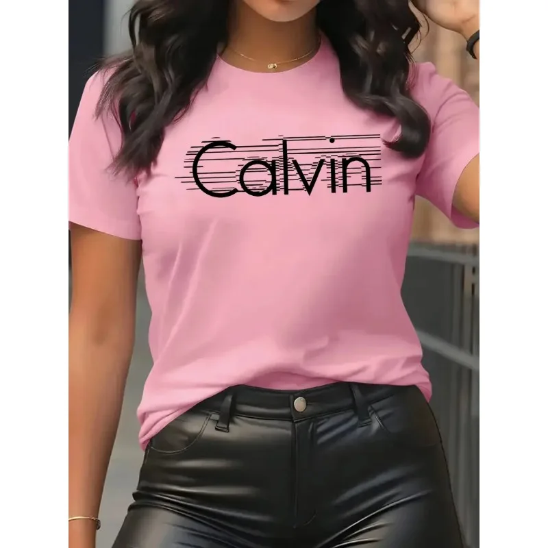 Women Streetwear Brand - Calvin T-shirt da donna per il